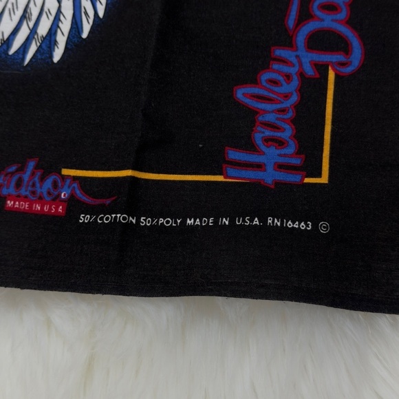 Vintage Harley Davidson Bandana The Eagle Soars Alone - Picture 3 of 3